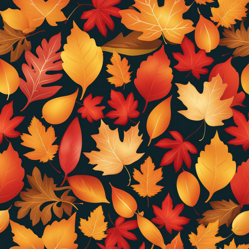 fall leaves clipart - vibrant autumn leaves, dancing in the wind 