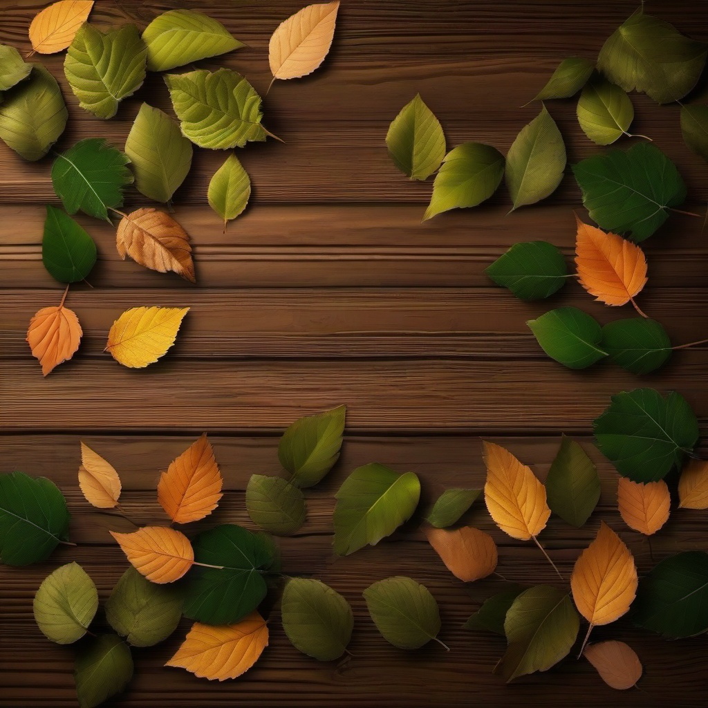 Wood Background Wallpaper - wood with leaves background  