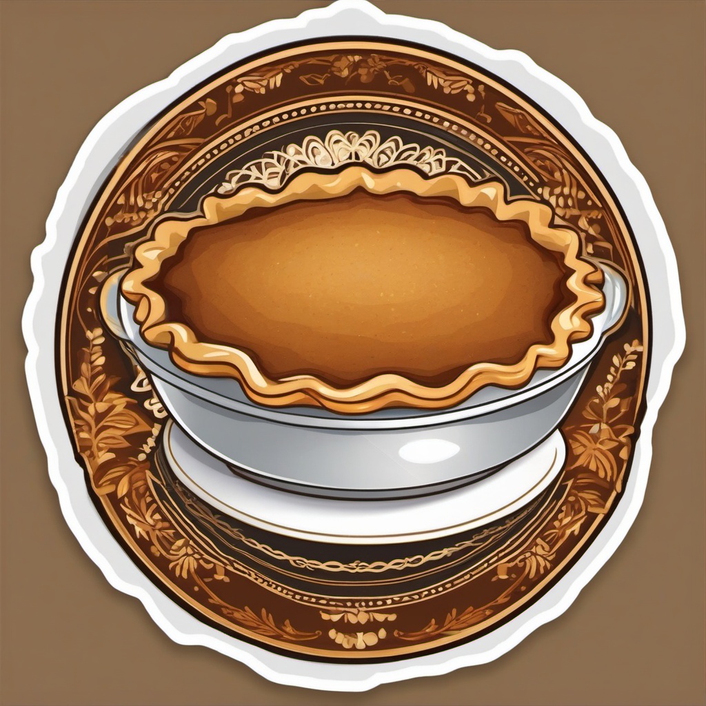 Chai Spiced Apple Pie sticker- Spiced apple filling infused with chai spices and baked in a flaky pie crust. A warm and flavorful twist on the traditional apple pie., , color sticker vector art