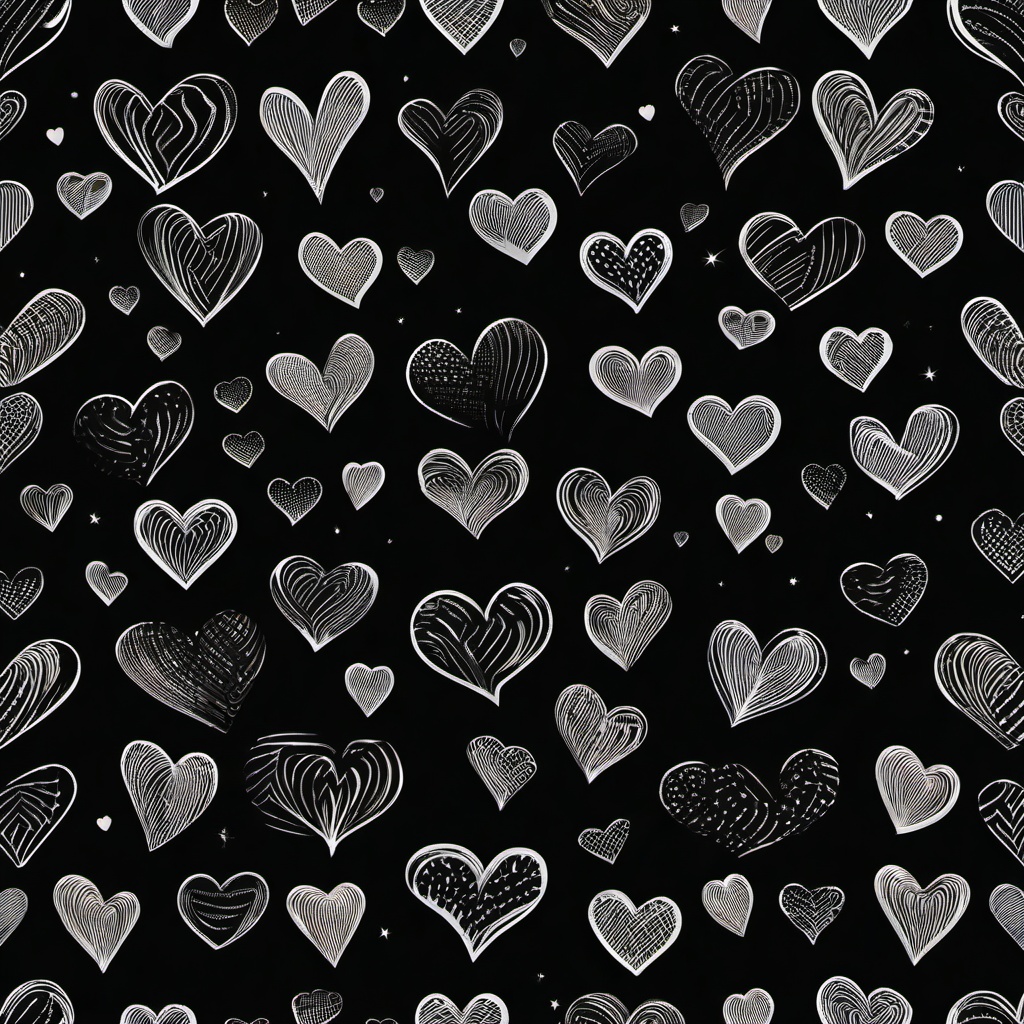 black background heart  