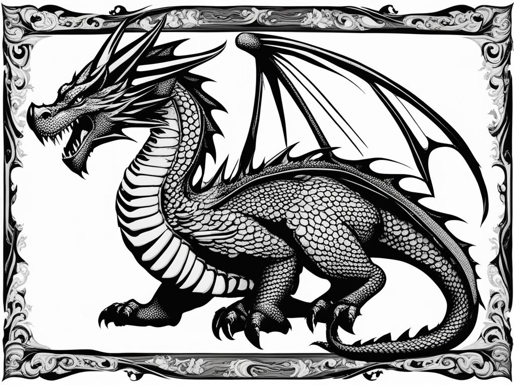 dragon clipart - a fearsome dragon with scales and sharp claws. 