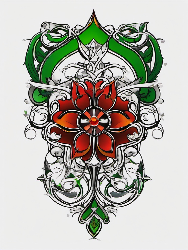 best irish tattoo artists  simple color tattoo,minimal,white background