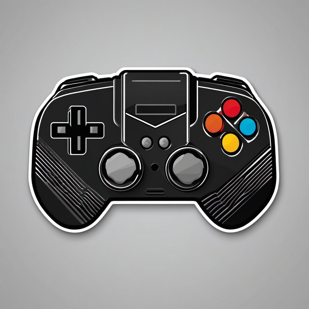 Game console sticker- High-tech entertainment, , sticker vector art, minimalist design