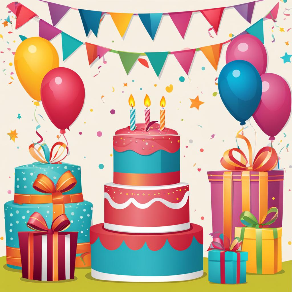 birthday clipart - a joyful and party-themed birthday design. 