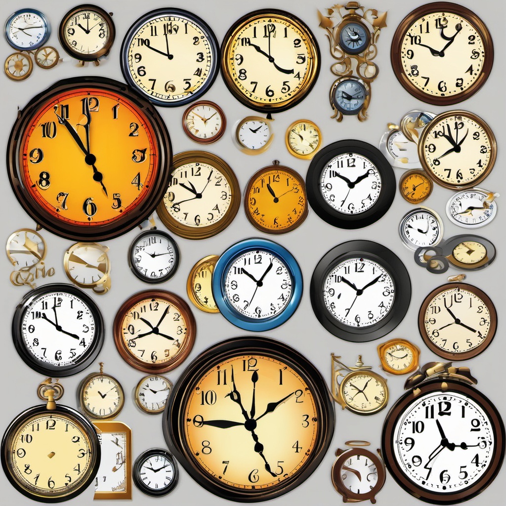 Clock clipart - Clock clipart indicating time and schedules,  color clipart, vector art