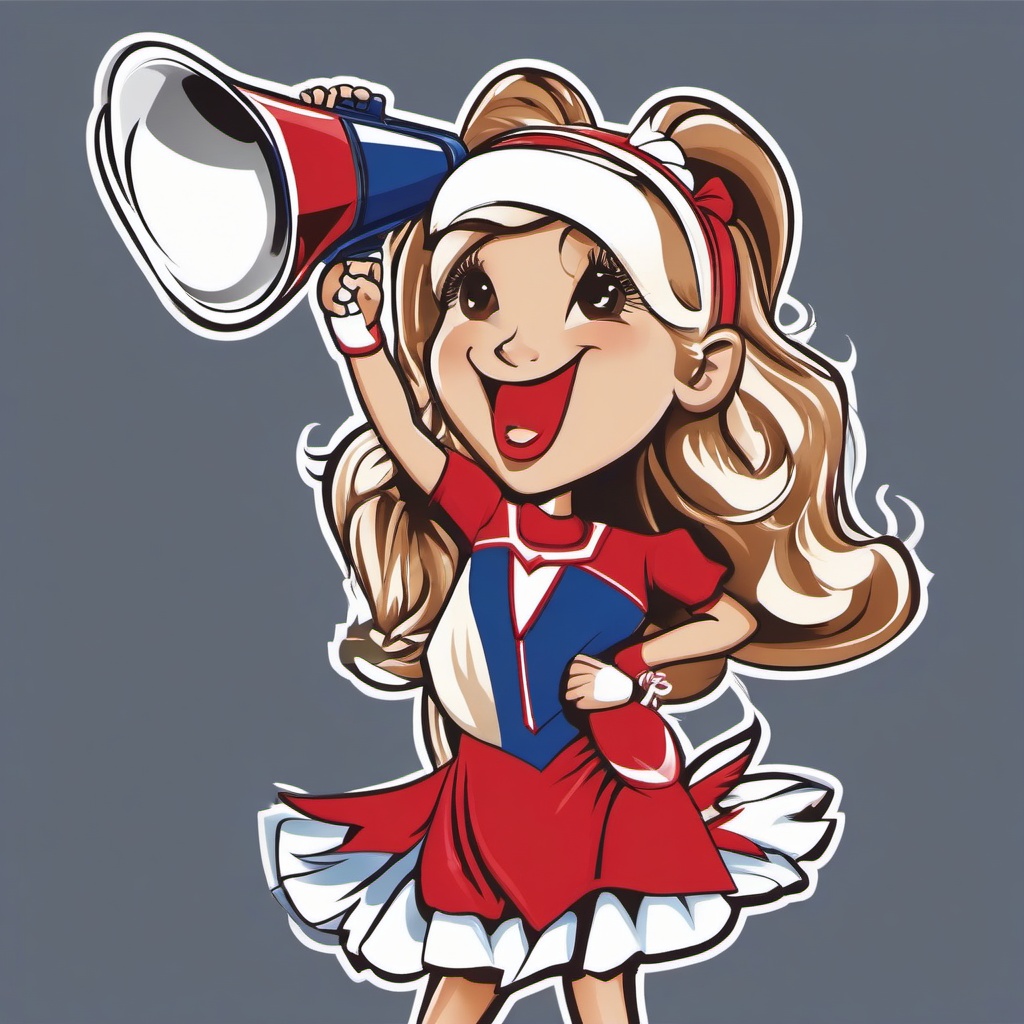 Cheer clipart - cheerleader with a megaphone  