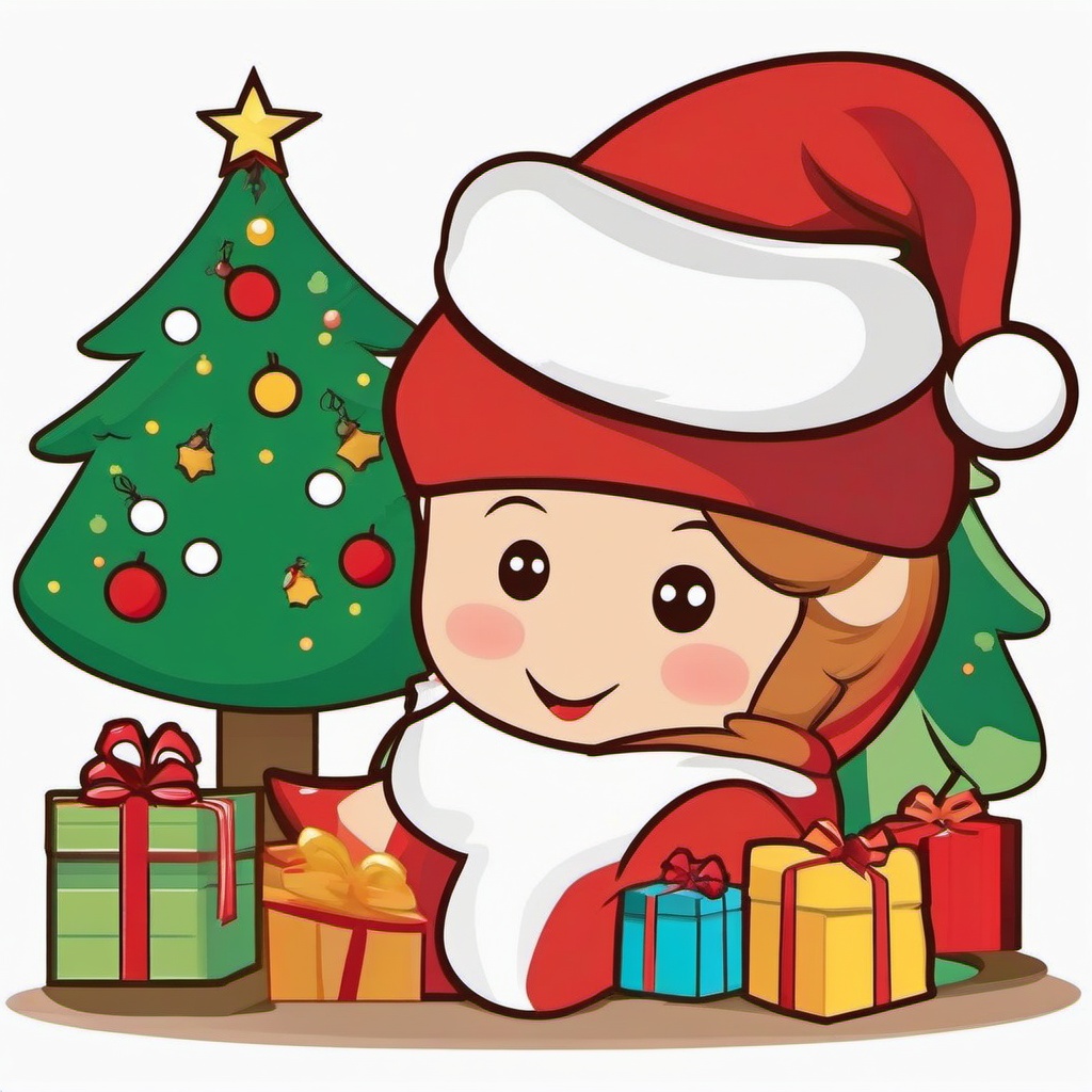 Christmas clip art free images, A variety of free-to-use Christmas-themed graphics.  simple, 2d flat