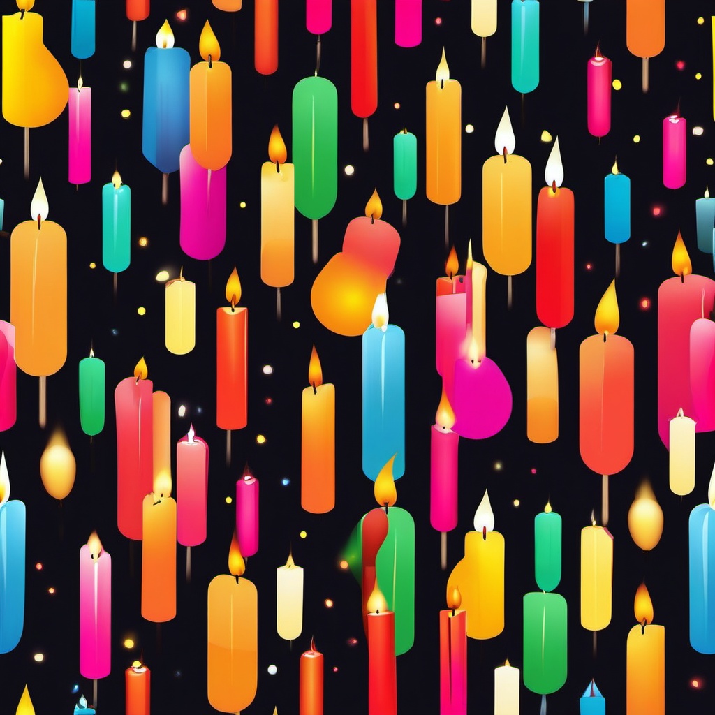 Birthday Candles clipart - Glowing birthday candles on a cake, ,vector color clipart,minimal