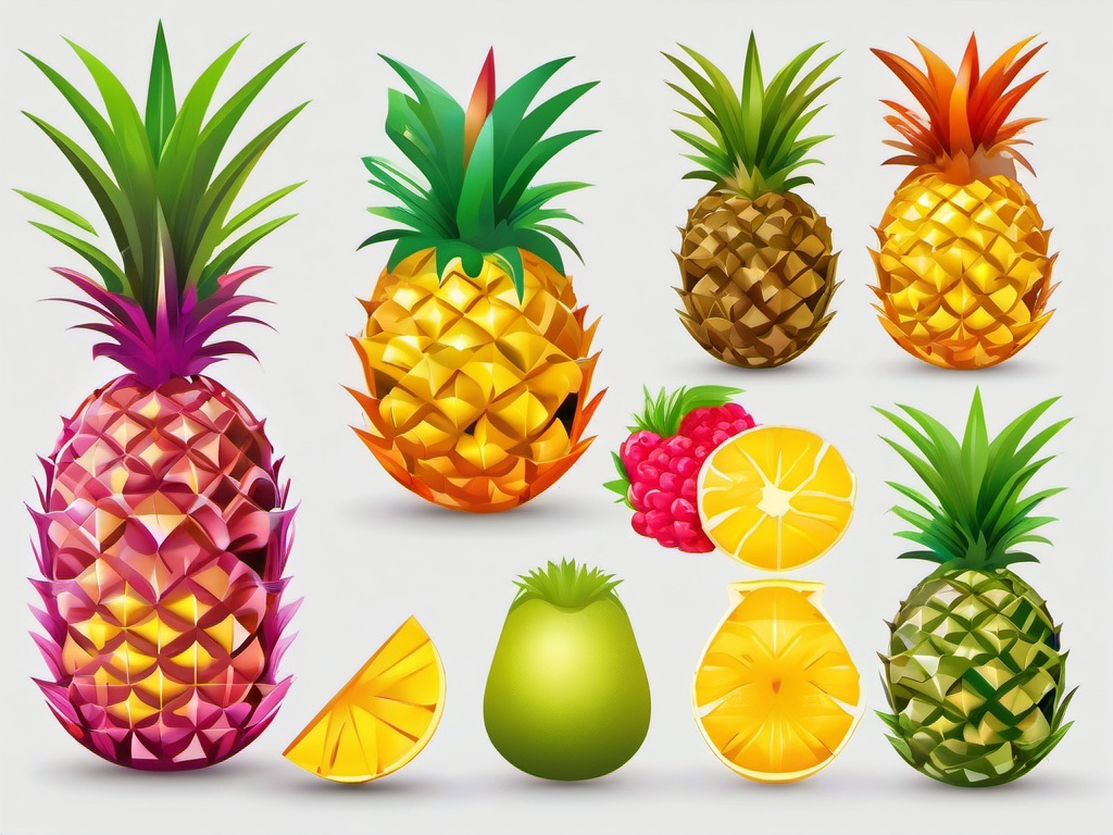 Pineapple clipart - tropical pineapple fruit  clipart