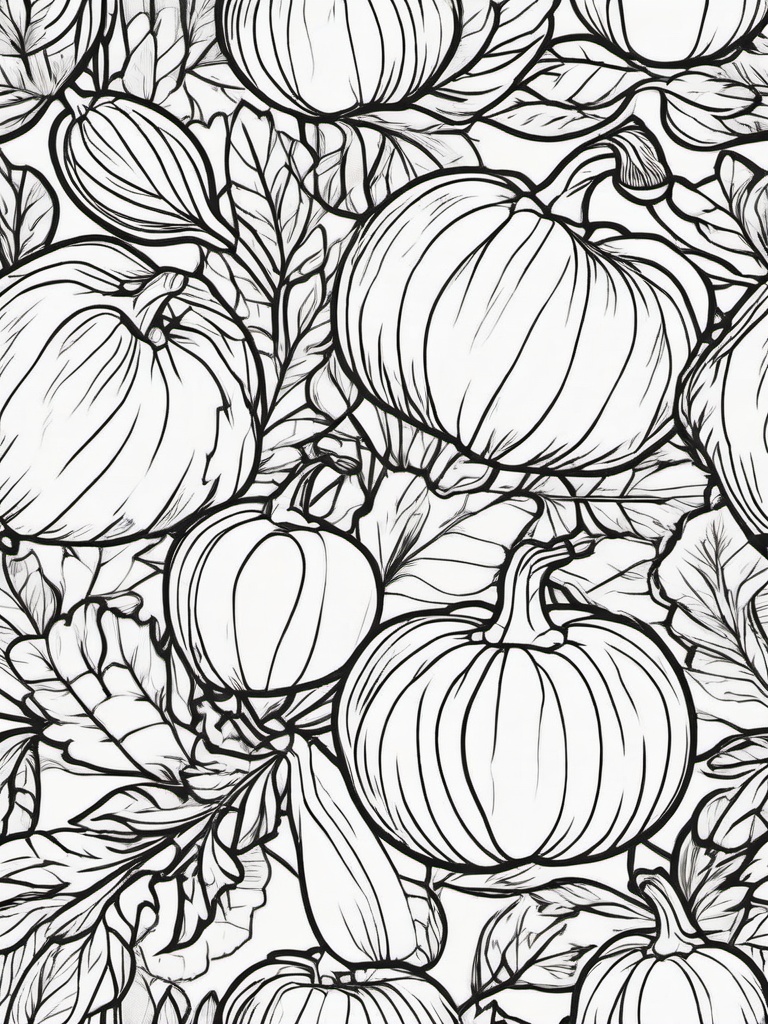 Sweet Potato Coloring Pages - Traditional Thanksgiving Side Dish  minimal black outline printable sheet, coloring page