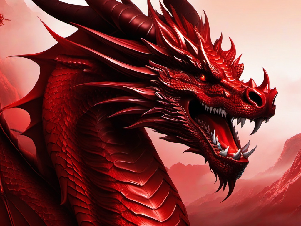 Dragon Red Wallpaper - Fierce red dragon for a powerful wallpaper.  background wallpaper