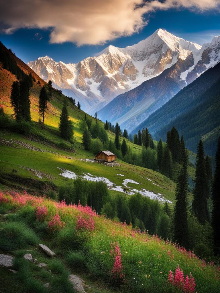 fairy meadows, pakistan - takes a scenic trek to a meadow with stunning views of nanga parbat. 