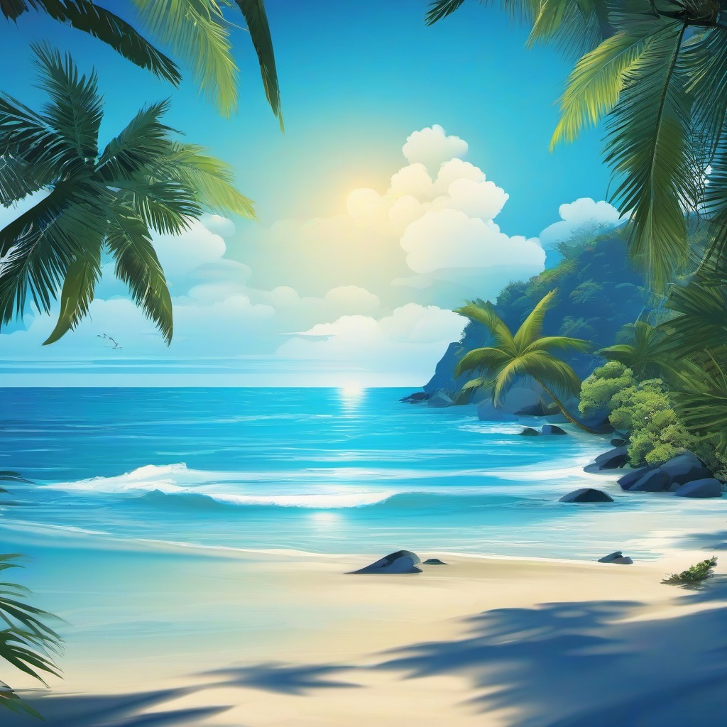 Beach Background Wallpaper - beach blue background  