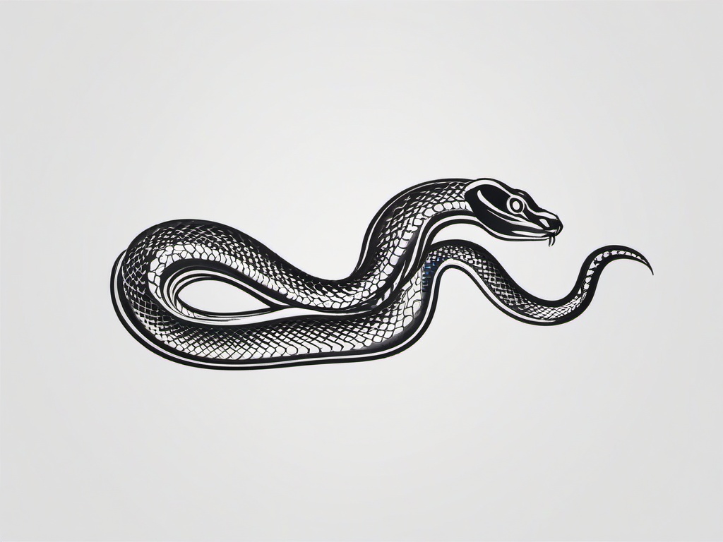 Temporary Snake Tattoo - Temporary tattoo featuring a snake design.  simple vector tattoo,minimalist,white background