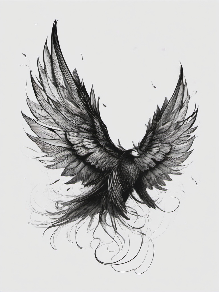 drawing of wings on a mythical creature  minimal rough sketch scribbles,doodles,black and white