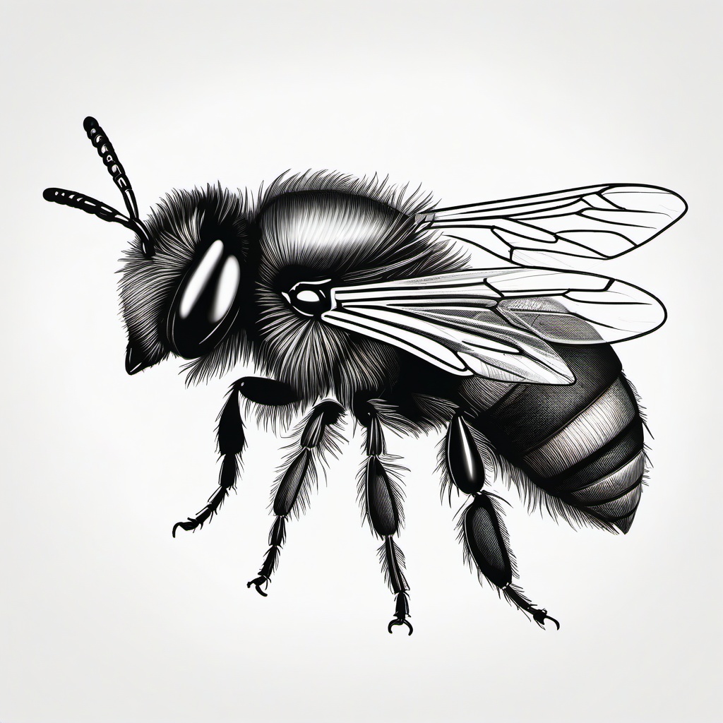 drawing of a mason bee  minimal rough sketch scribbles,doodles,black and white