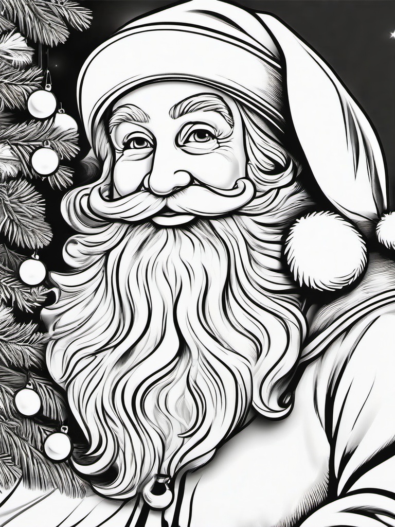 Santa Claus Picture Colour  outling,coloring pages,black and whit