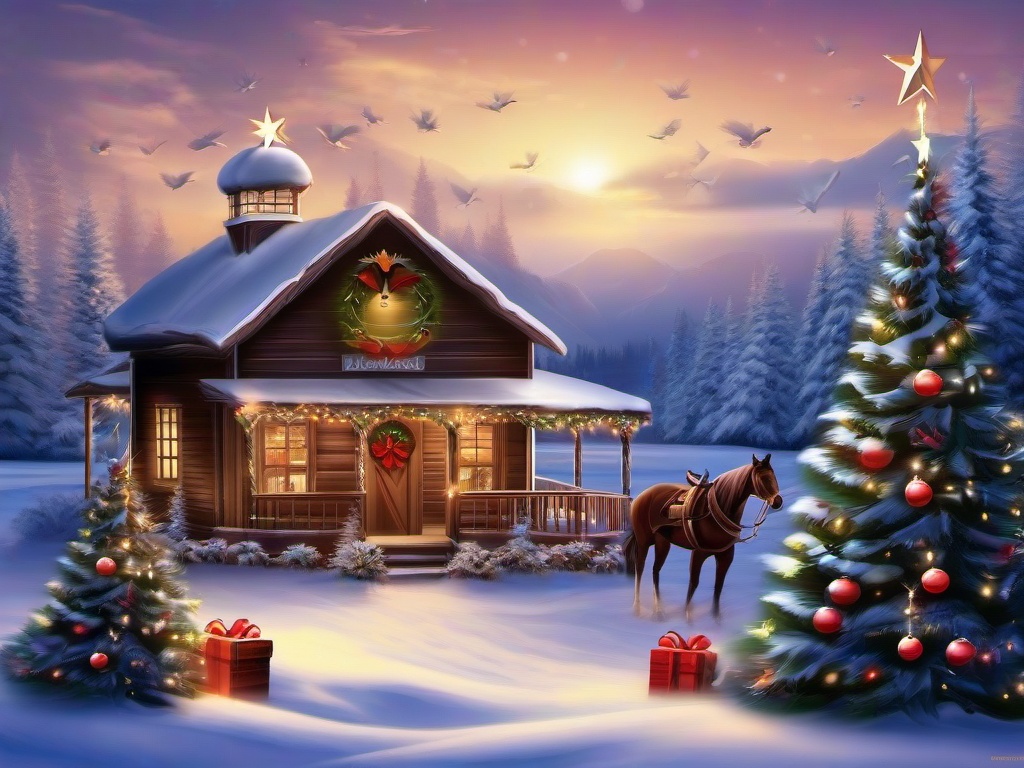 Western Christmas Wallpaper  