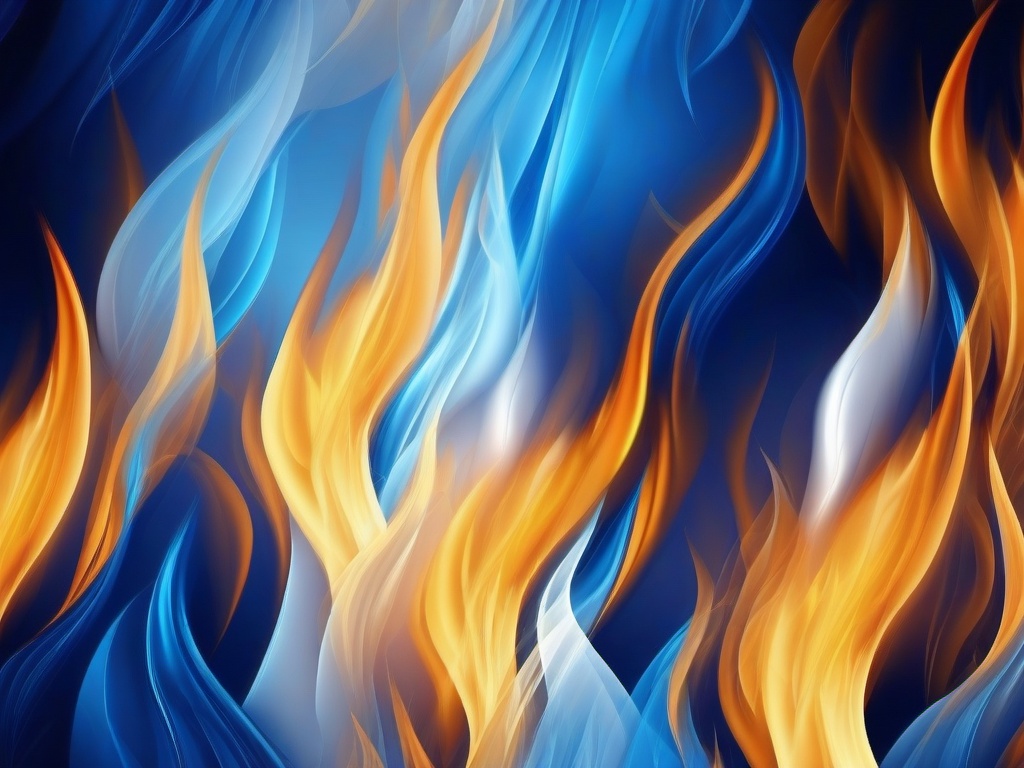 Blue Fire Background-Intense blue with flames in shades of white and lighter blue  background wallpaper