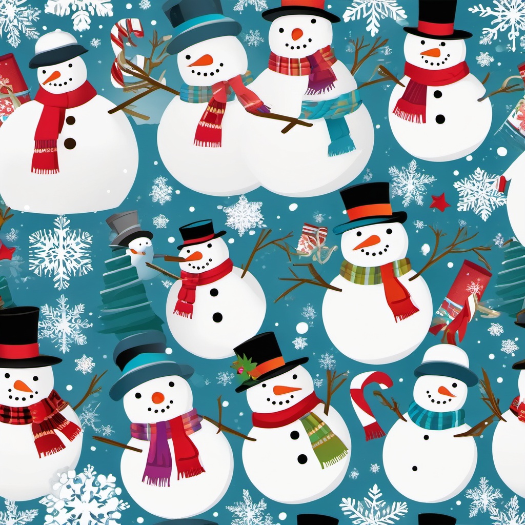 Snowman Clipart, Jolly snowmen in a winter wonderland. 