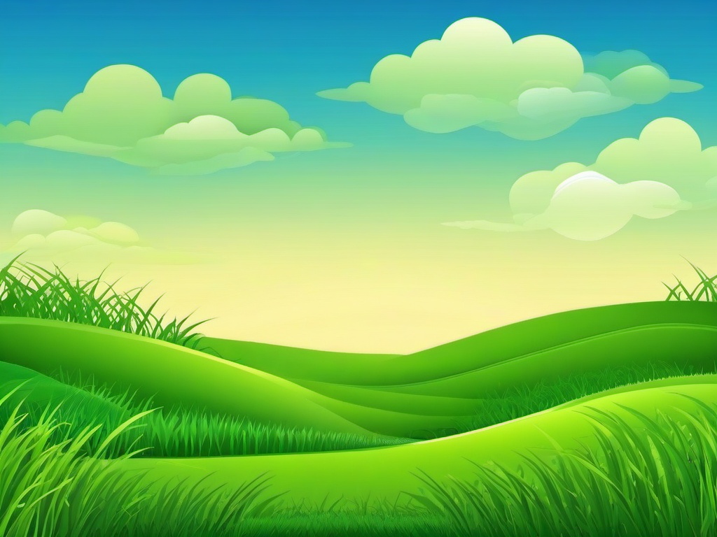 Grass And Sky Background Cartoon  ,desktop background wallpaper