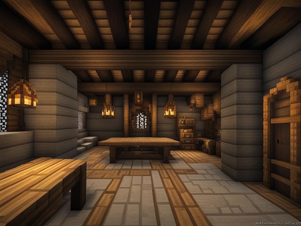 medieval guildhall where artisans hone their crafts - minecraft house design ideas minecraft block style