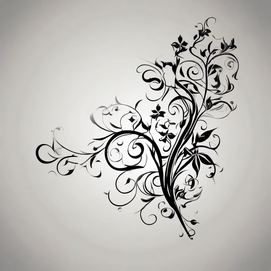 vine tattoos with words  simple vector color tattoo