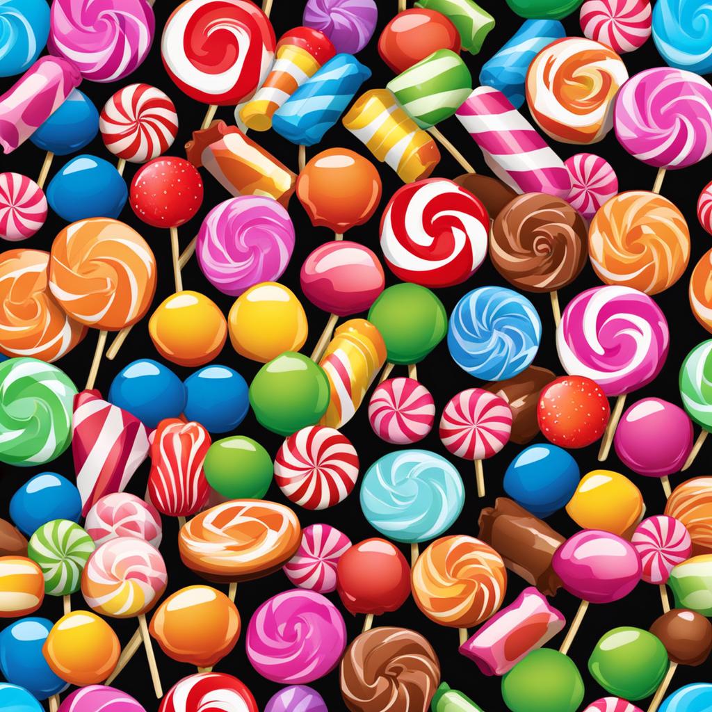 candy clipart: sweet candy in various tempting colors. 