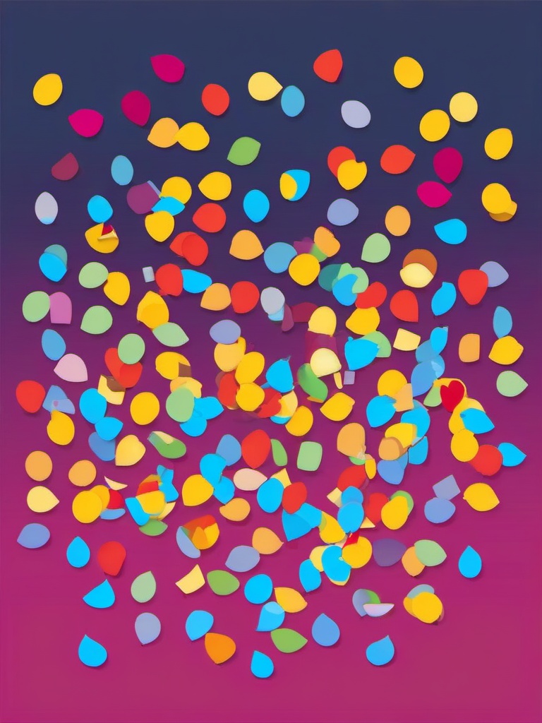 Birthday Confetti clipart - Colorful confetti for celebrations, ,vector color clipart,minimal