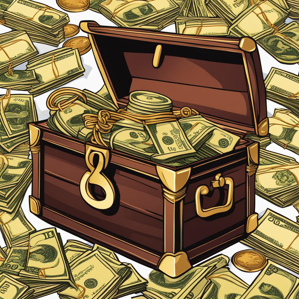 money clip art,jingling merrily in a treasure chest 