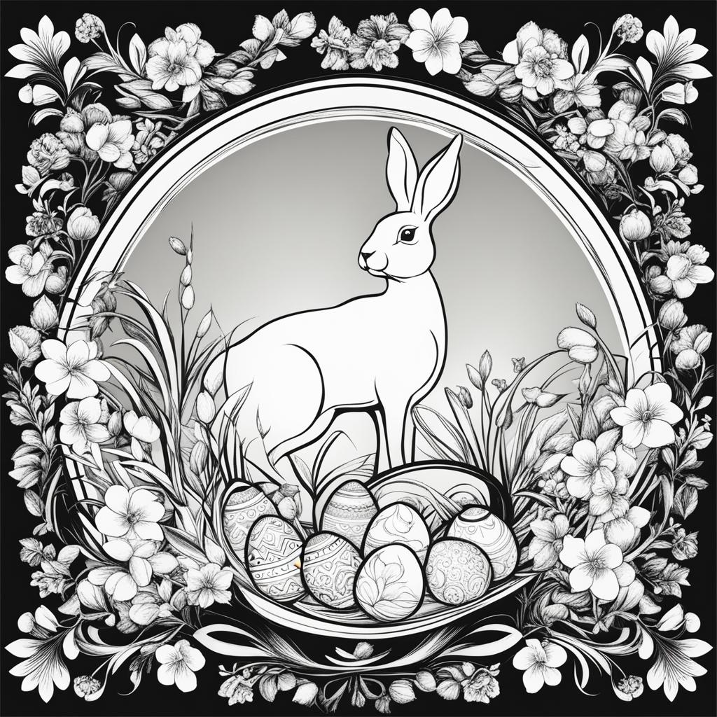 easter clip art black and white 