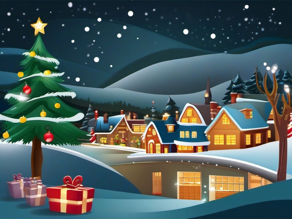 Cartoon Christmas Background  