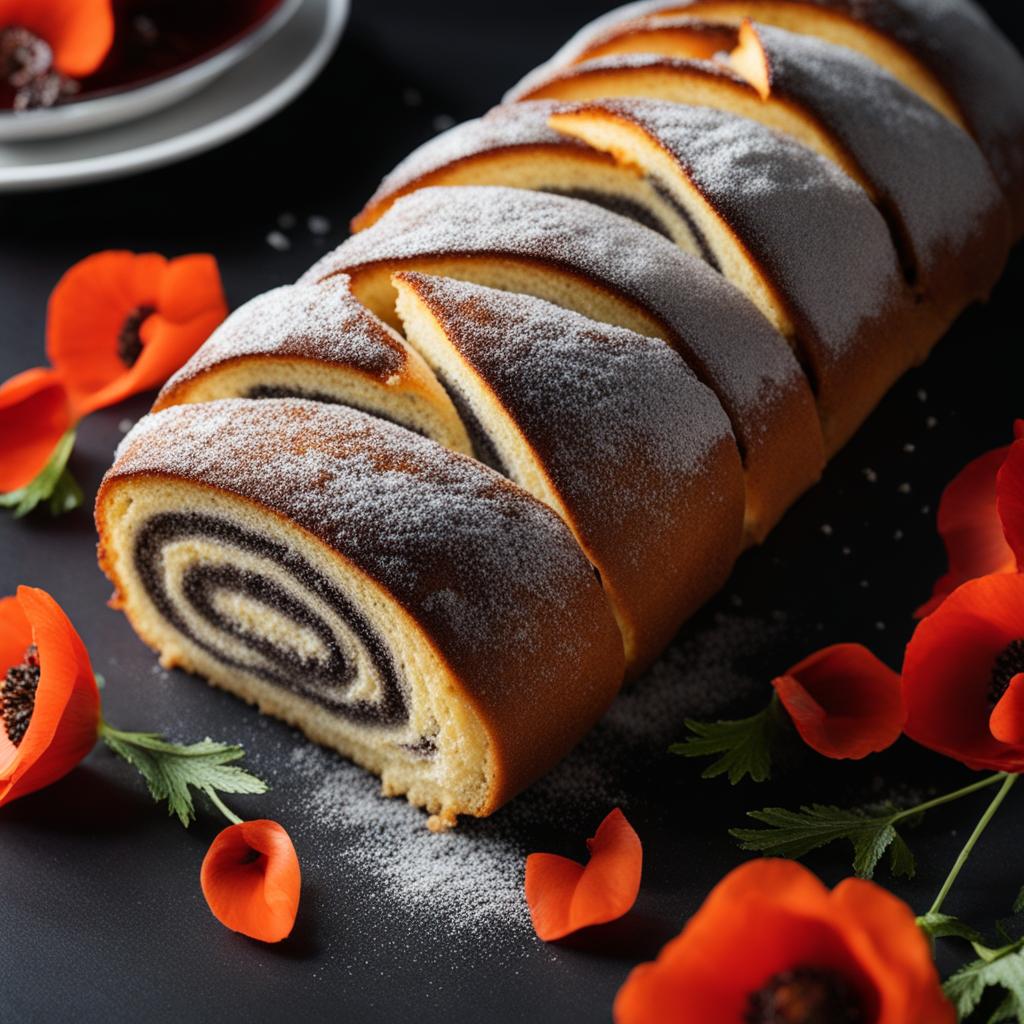 makowiec, polish poppy seed roll, indulged at a family gathering during wigilia. 