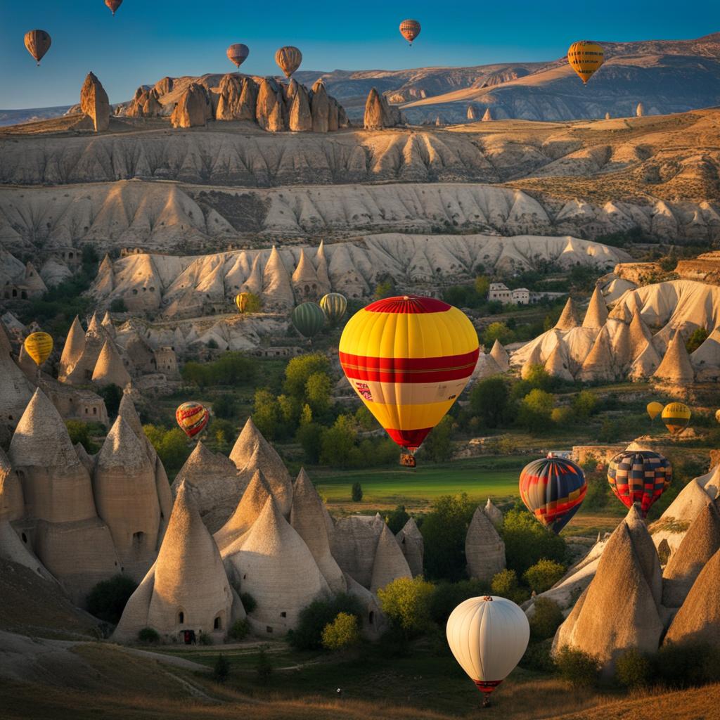 cappadocia, turkey - attends a traditional turkish hot air balloon festival. 