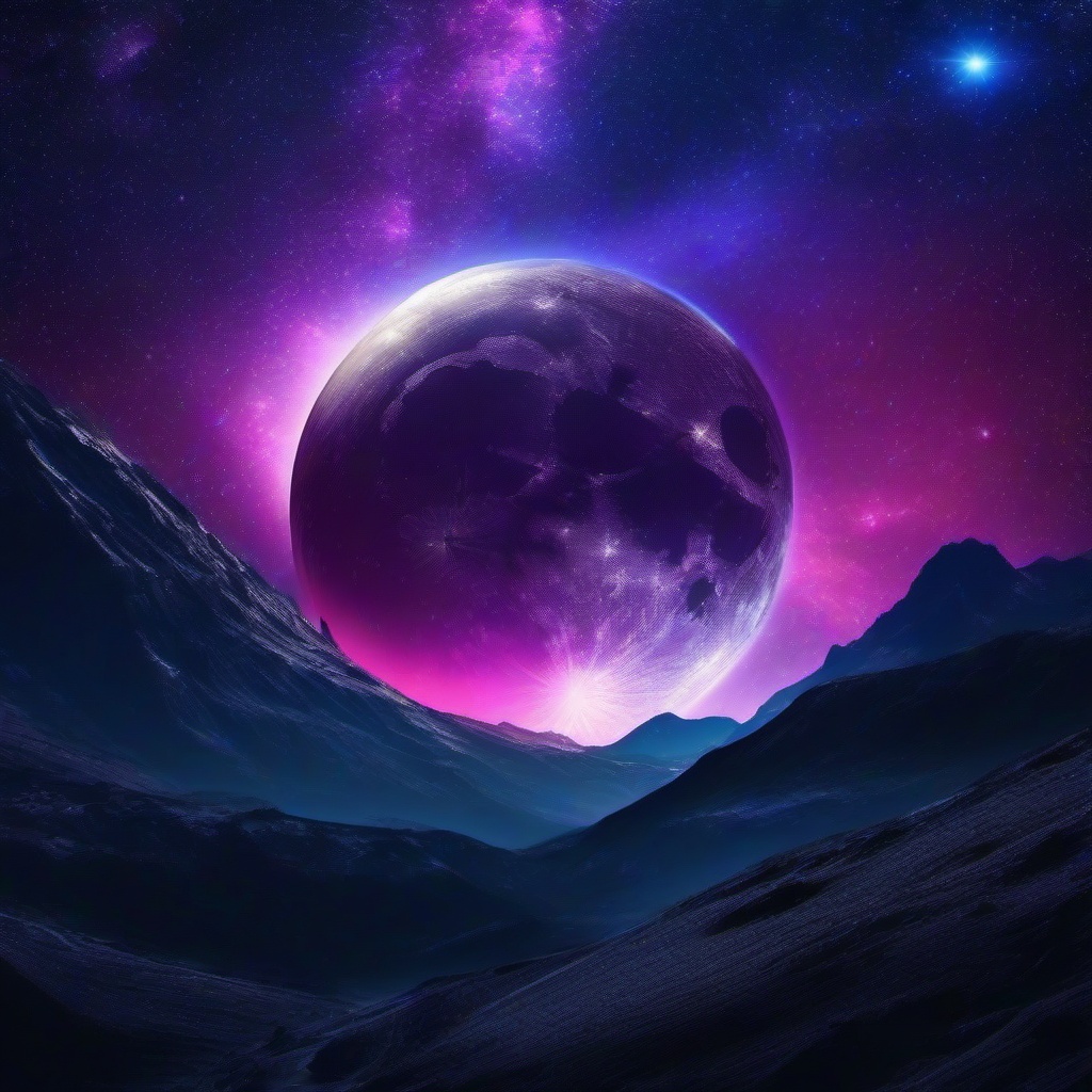 Galaxy Background Wallpaper - moon with galaxy background  