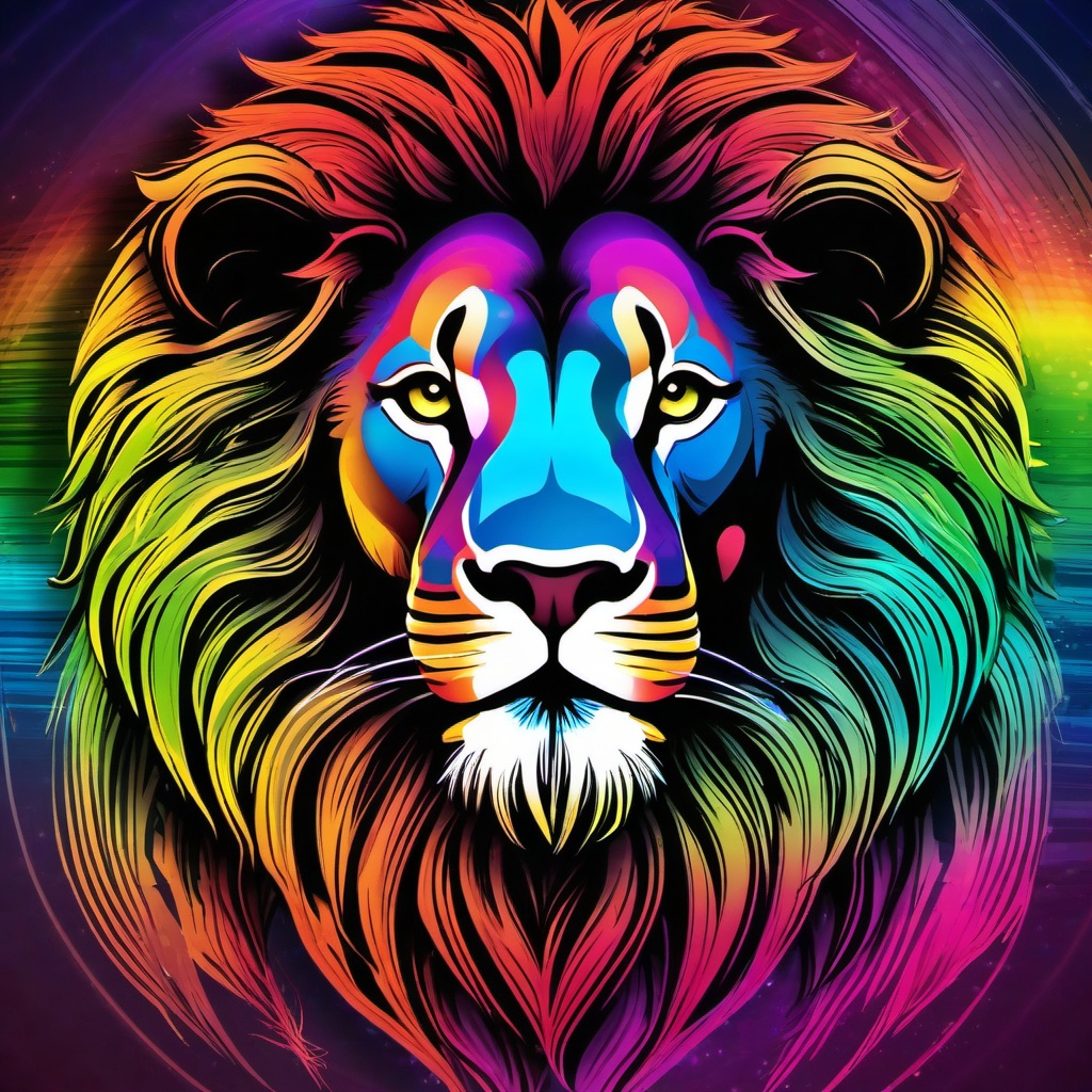 Rainbow Background Wallpaper - rainbow lion background  