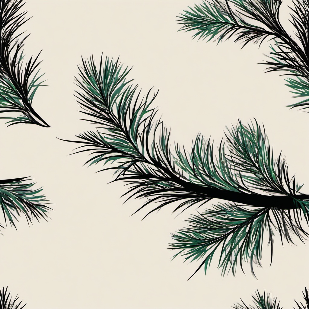 cedar branch tattoo  simple vector color tattoo