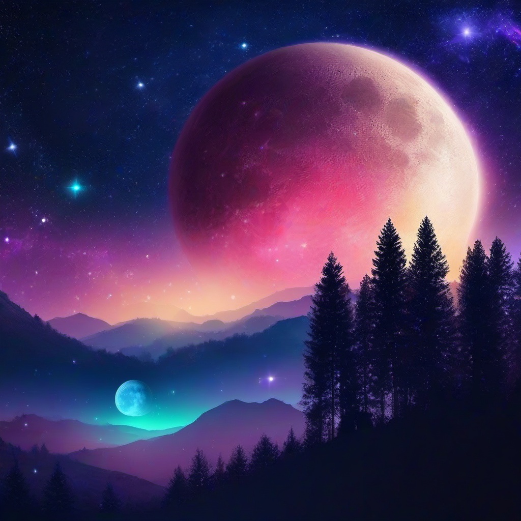 Galaxy Background Wallpaper - moon and galaxy wallpaper  