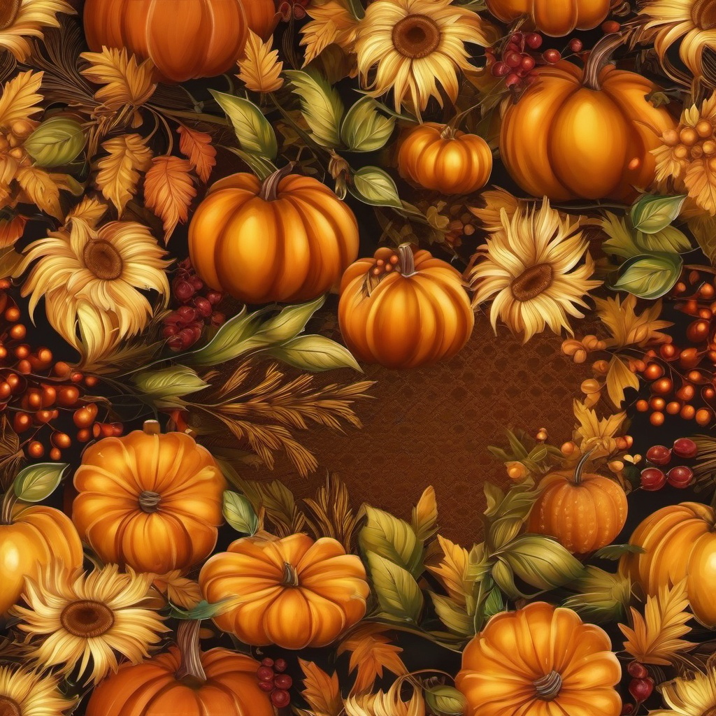 Fall Computer Background - Autumn Harvest in Tuscany, Italy  wallpaper style, intricate details, patterns, splash art, light colors