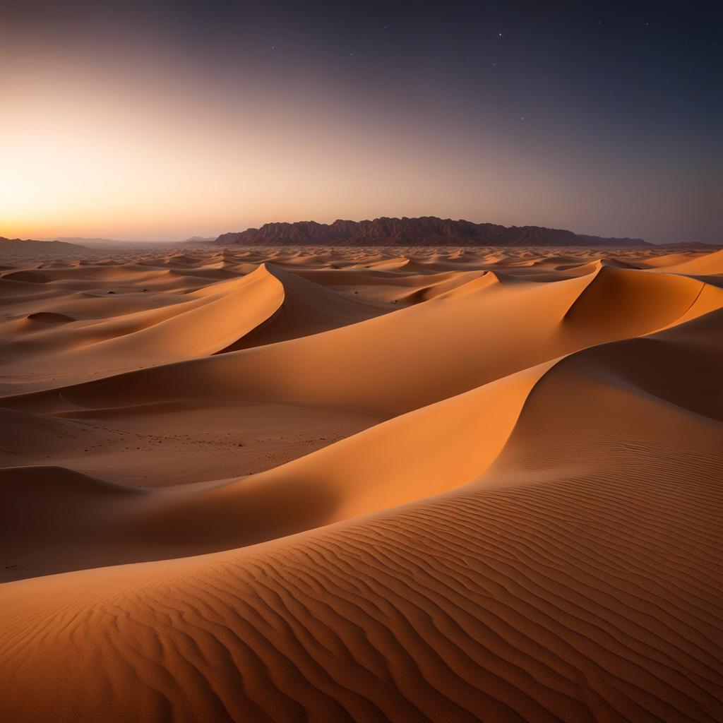 rub' al khali, oman - illustrate the vast and empty beauty of oman's empty quarter, a desert under a star-studded sky. 