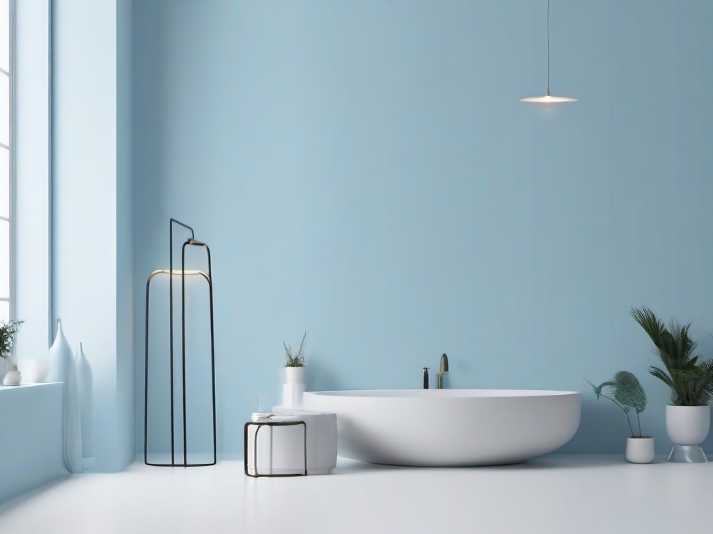 Light Blue Aesthetic Wallpaper-Calming light blue with minimalist shapes for a modern aesthetic  background wallpaper