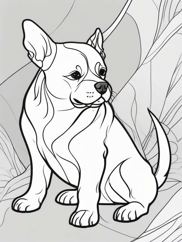 Dog Coloring Pages - Adorable Dogs in Various Poses  minimal black outline printable sheet, coloring page