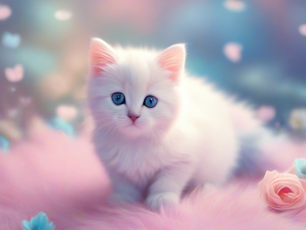 pastel cat wallpaper  ,desktop background wallpaper