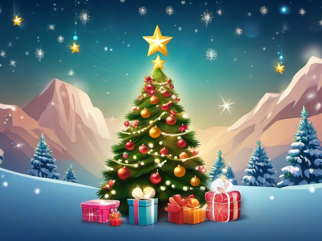 Cute Christmas Tree Wallpaper  