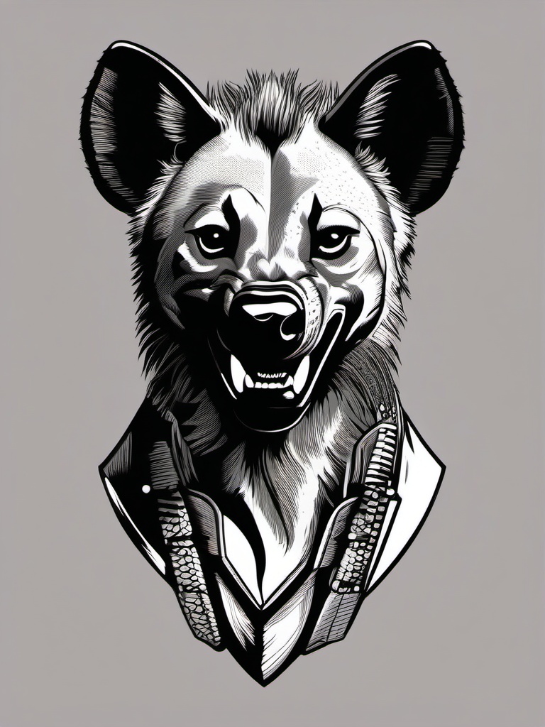 Hyena clipart - Scavenging predator with a distinctive laugh, ,vector color clipart,minimal