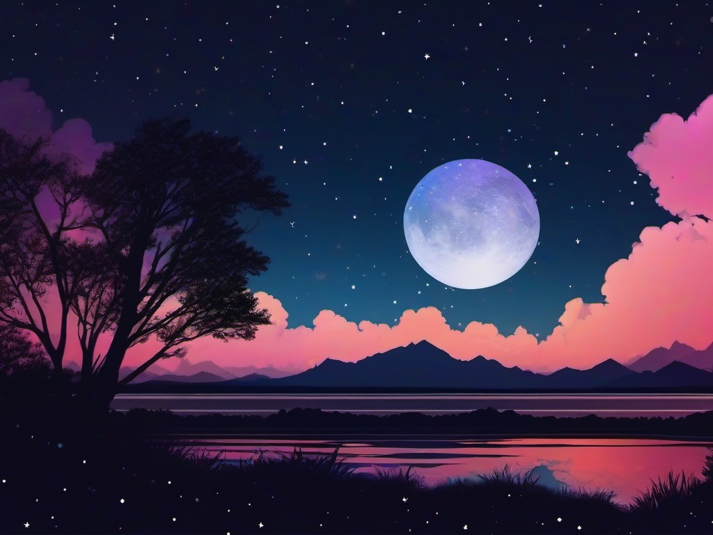 Night Sky Aesthetic Wallpaper  ,desktop background wallpaper