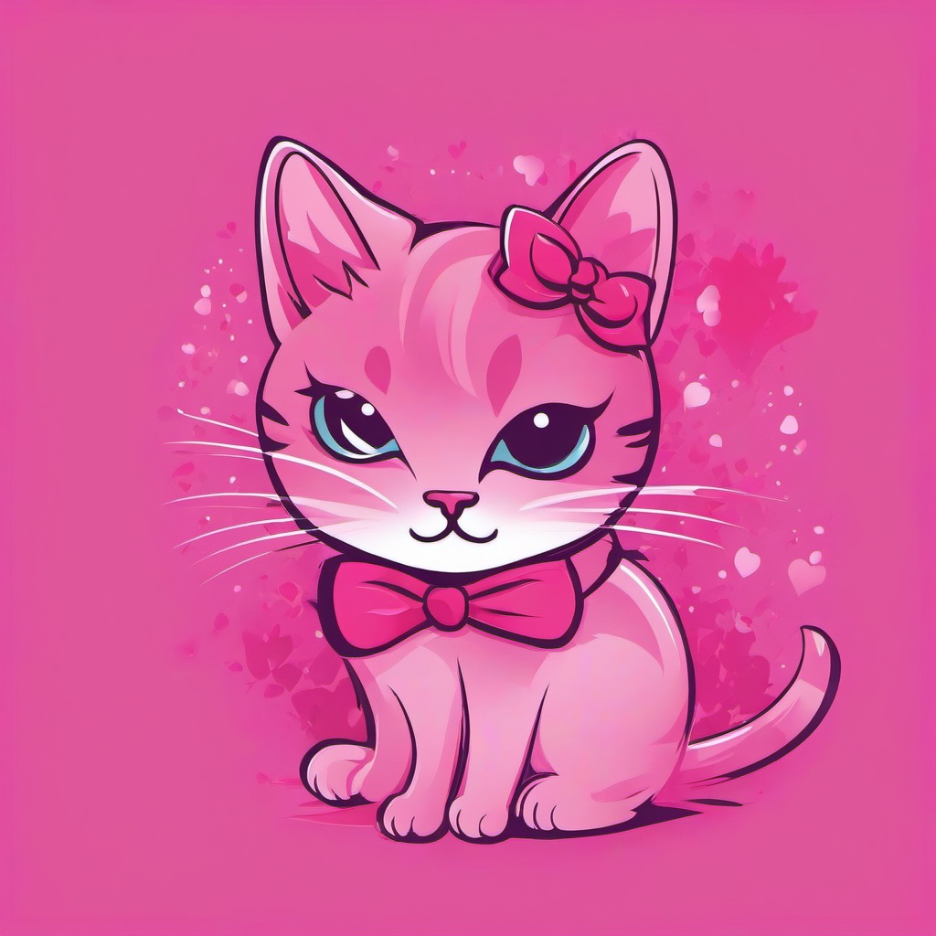 Cat Background Wallpaper - pink meow wallpaper  