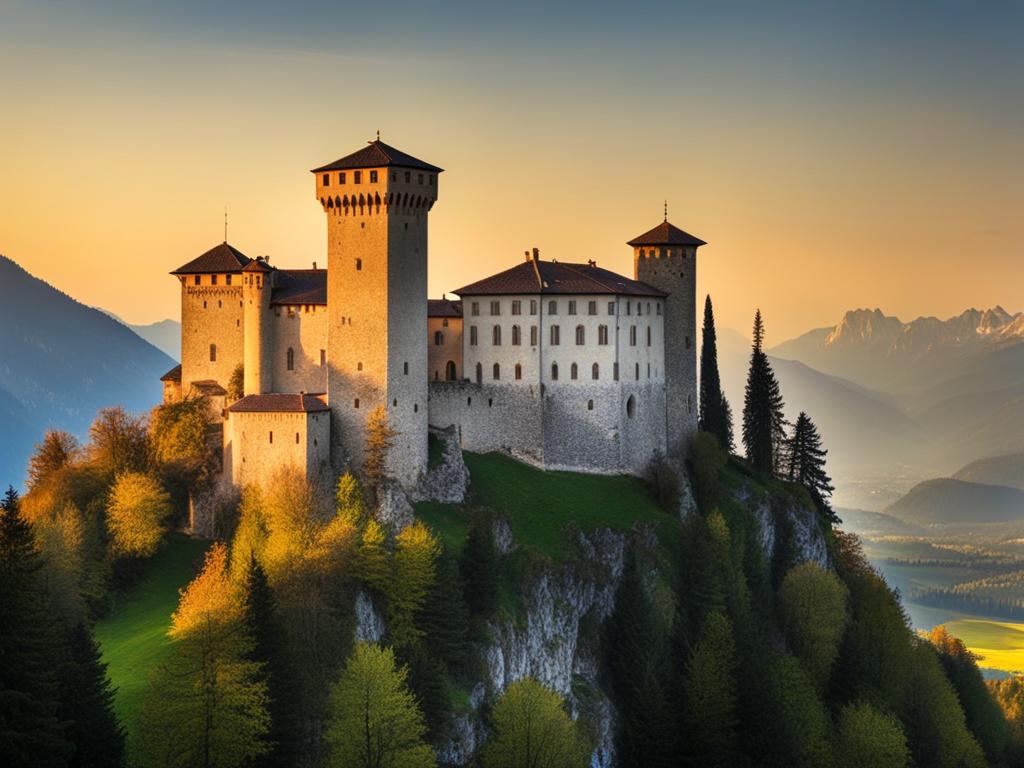 secrets of trentino's castles - illustrate the secrets and grandeur of trentino's lesser-known castles, set amidst stunning alpine scenery. 