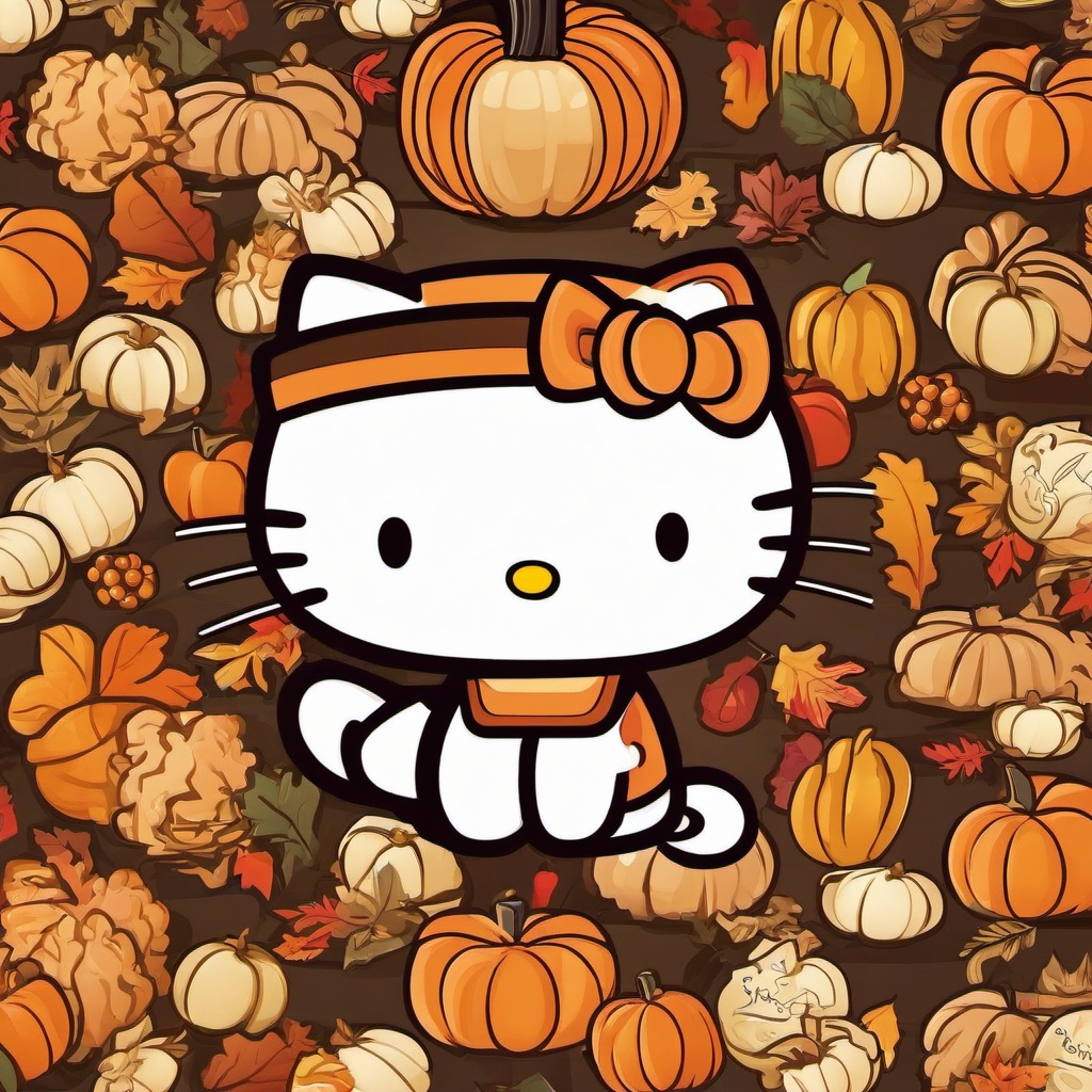 Cat Background Wallpaper - hello kitty thanksgiving background  