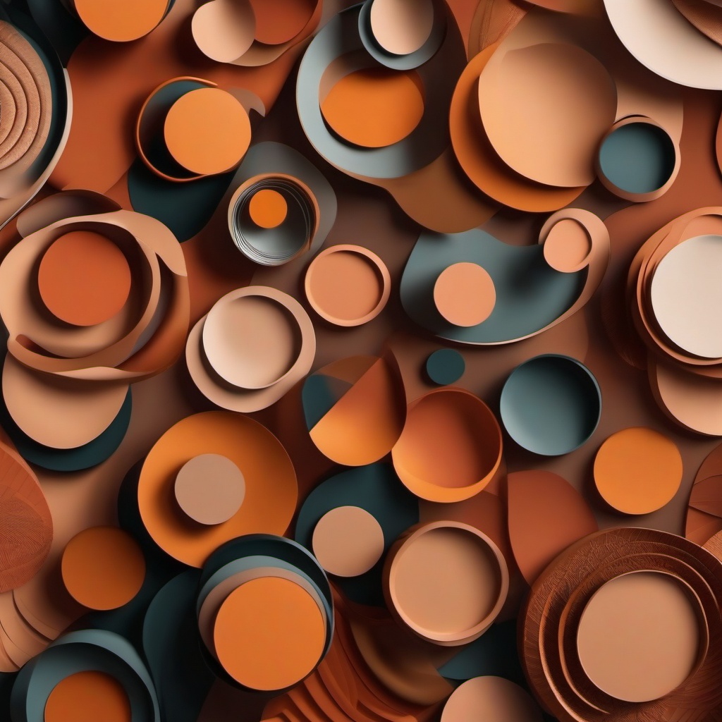 Abstract patterns in warm tones top view, product photoshoot realistic background, hyper detail, high resolution